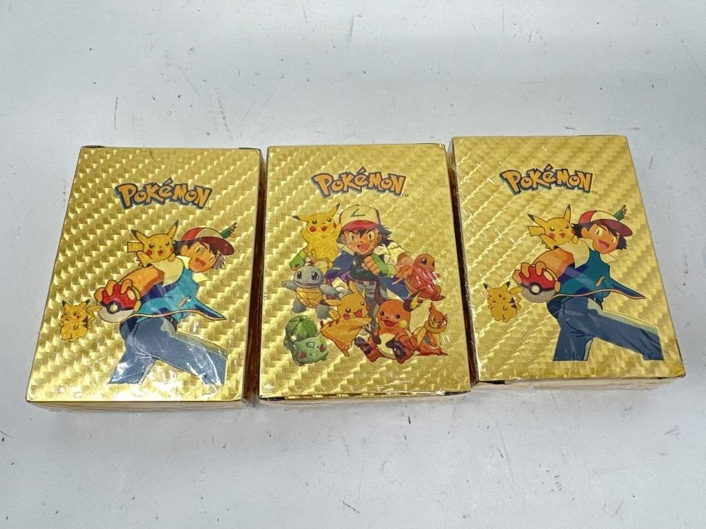 New (3) Packs of 55 Trading Cards (Not Authentic)