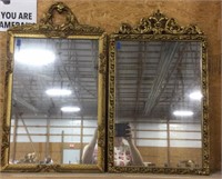 2 framed mirrors 33x20 34x20.5