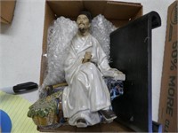 Chinese scholar 9" figurine - missing pen