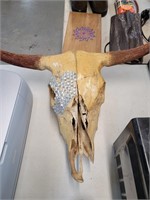 Bejeweled cow skull