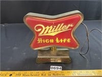 Miller High Life Lighted Backbar Sign