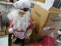 2 large Santa figures