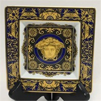 Rosenthal Versace Medusa Blue Porcelain Tray