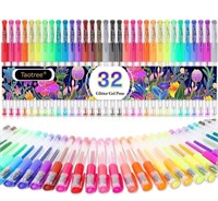 New Taotree Glitter Gel Pens, 32 Color Neon
