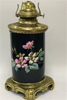 P & A Brass & Floral Porcelain Lamp Base