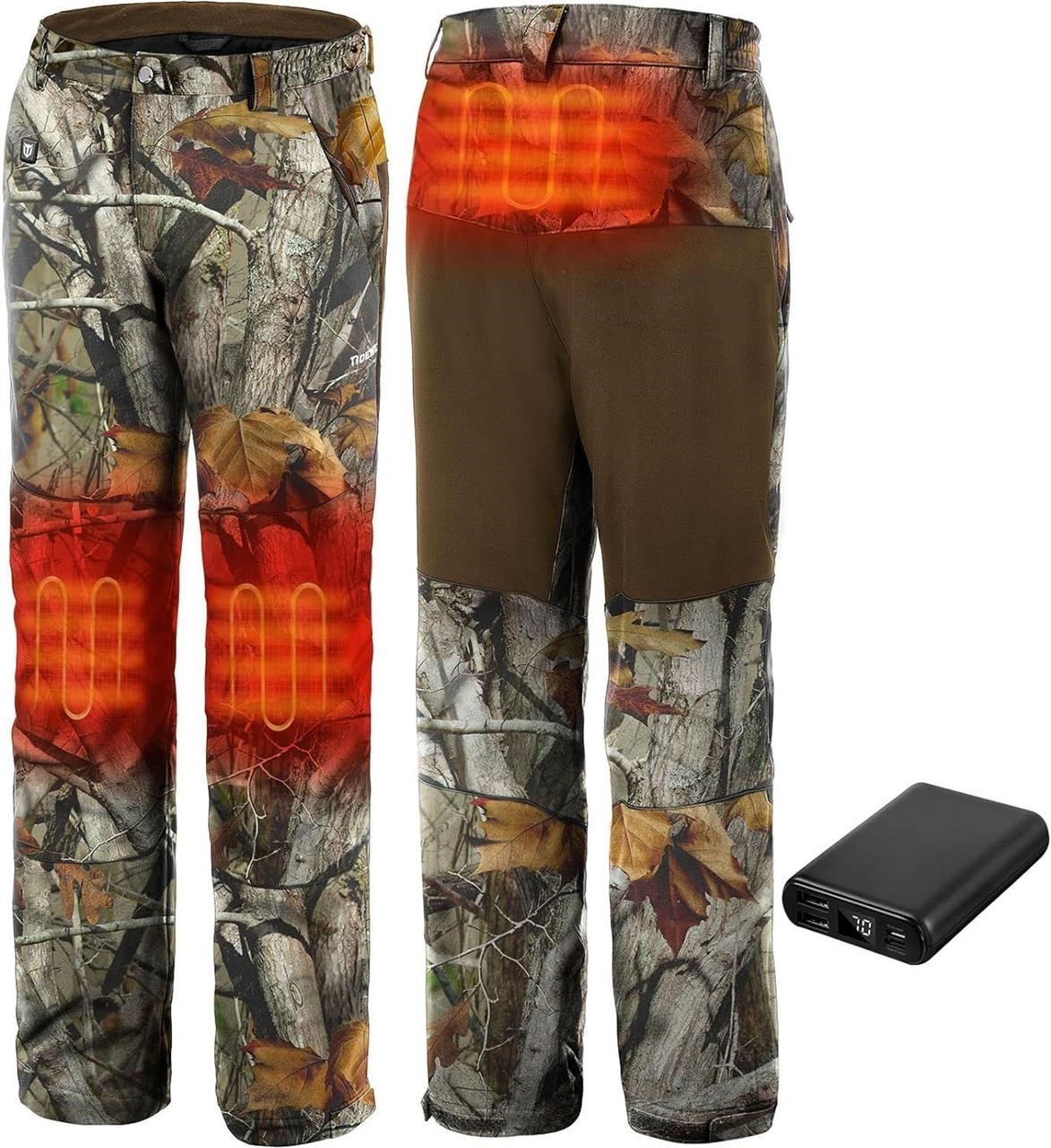 NEW $93 (L) Heated Hunting Pants Men's w/PowerBank