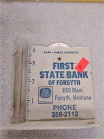 Vintage First State Bank of Forsyth Montana rain