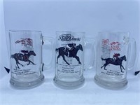 Vintage River Downs Horse Racing Glasses Lot -