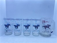Vintage Toast To John Henry Horse Racing Glasses