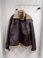 Vintage leather coat size medium genuine leather