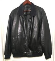Roundtree & Yorke Black Leather Jacket