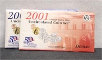 2001 UNCIRCULATED COIN SET BOTH P & D