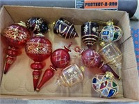 Hand blown glass ornaments