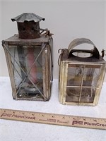 2 vintage candle lanterns