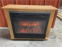 Oak Heat Surge Electric Fireplace Hand-Built by Ai