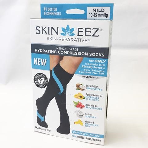 Skineez Black S/m Hydrating Compression Socks