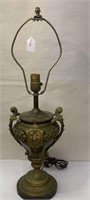 Brass Lamp Base With Double Handles