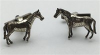 Sterling Silver Horse Cuff Links