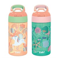 Zak Designs Kids Water Bottle with Spout Cover