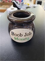Boob job money jar