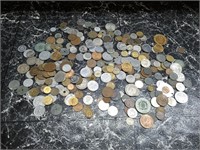 LARGE ASSORTMENT OF FOREIGN COINS