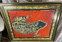 Batik Wax Resist & Die Art on Fabric Spotted Frog