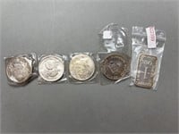 5 Silver Troy Ounce Medallions