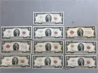 10-$2 Red Seal Notes
