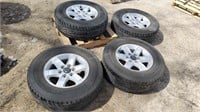(4) 265/70/R17 Tires c/w Rims