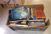 Box of DVDs - railroad and other