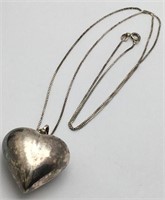 Sterling Silver Necklace & Heart Pendant