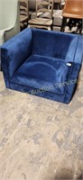 BLUE FABRIC ACCENT CHAIR