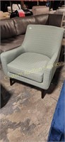 GREEN FQBRIC ACCENT CHAIR