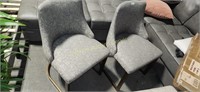 2 FABRIC SIDE CHAIRS