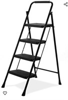 BOWEITI 4 Step Ladder, Lightweight Folding Step