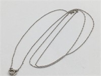 14k White Gold Chain Necklace
