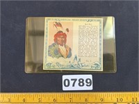1952 Red Man American Indian Chiefs Card