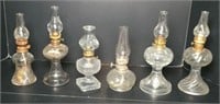 Vintage Finger Oil Clear Glass Lamps