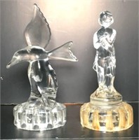 Vintage Glass Frog Statues