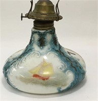 Hand Painted Oil Lamp Base