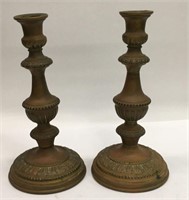 Pair Of Brass Candle Sticks