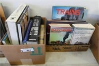 2 boxes railroad books