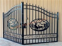 20' Decorative Wrought Iron Bi Parting Gates