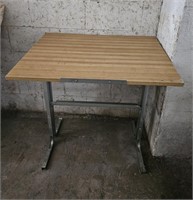 Vtg Wooden Drafting Table