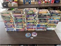 Large Lot of Kids VHS Tapes