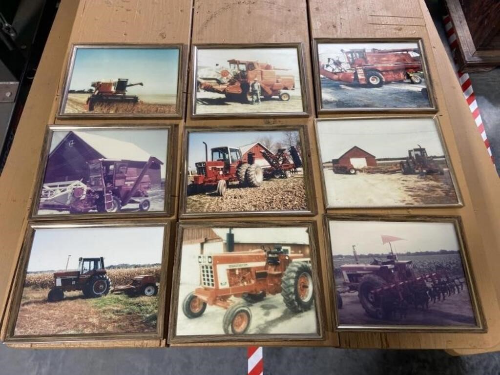 (9) Framed Photos Tractors, Equipment & Combines