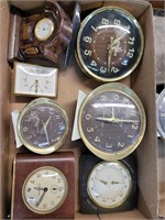 Vintage wind up clocks