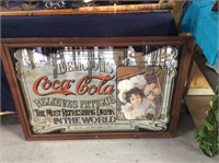 Vintage Coca-Cola mirrored sign