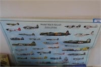 WWII aircraft poster - 40" x 27" - copyright 198