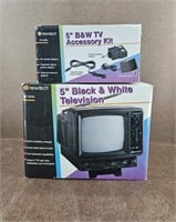 Newtech 5" B&W Television & Accessory Kit
